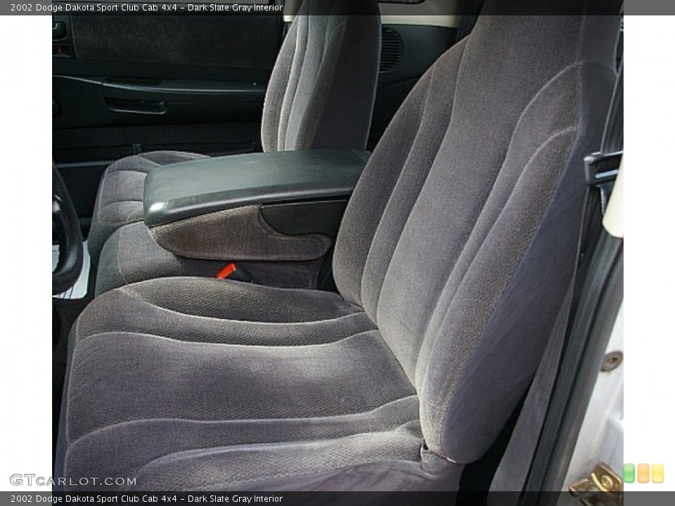 Dark Slate Gray Interior Front Seat for the 2002 Dodge Dakota Sport Club Cab 4x4 #83198596