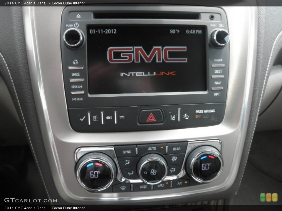 Cocoa Dune Interior Controls for the 2014 GMC Acadia Denali #83201076