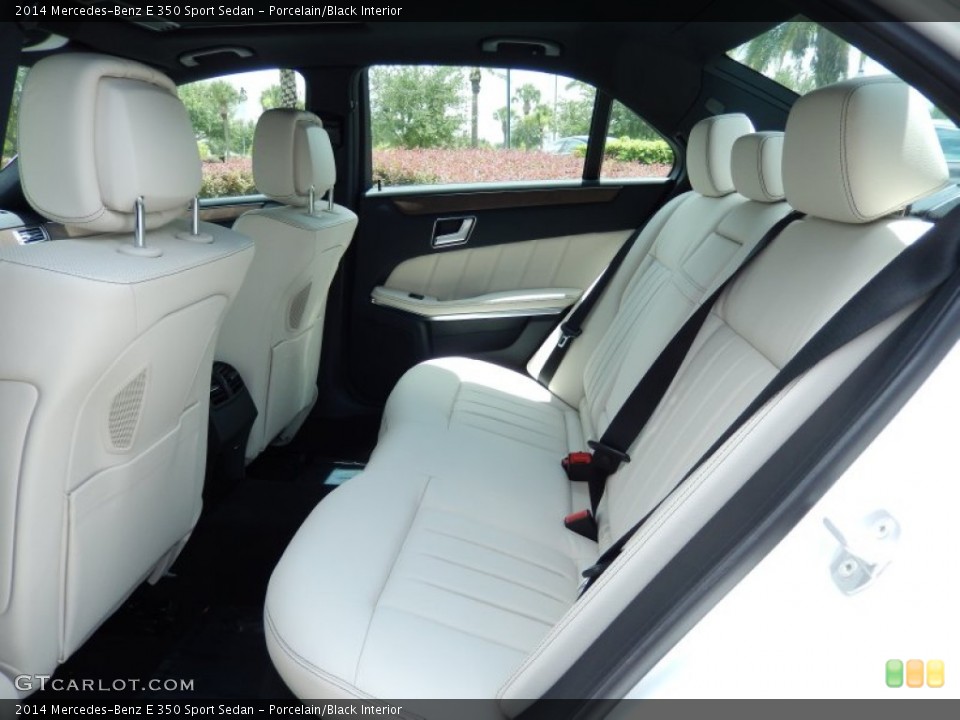 Porcelain/Black Interior Rear Seat for the 2014 Mercedes-Benz E 350 Sport Sedan #83201803