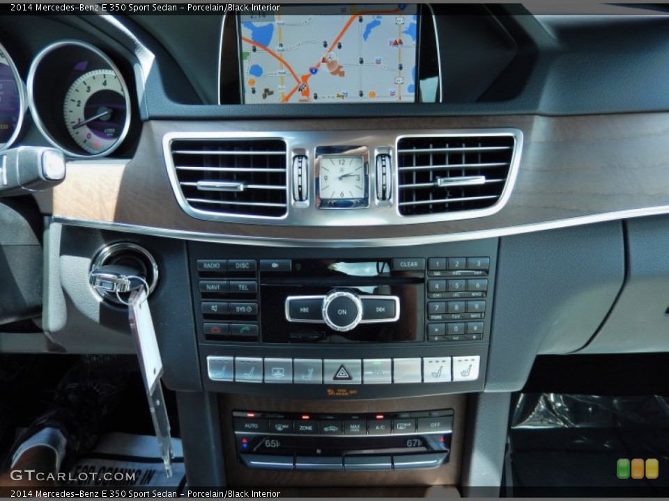 Porcelain/Black Interior Controls for the 2014 Mercedes-Benz E 350 Sport Sedan #83201883
