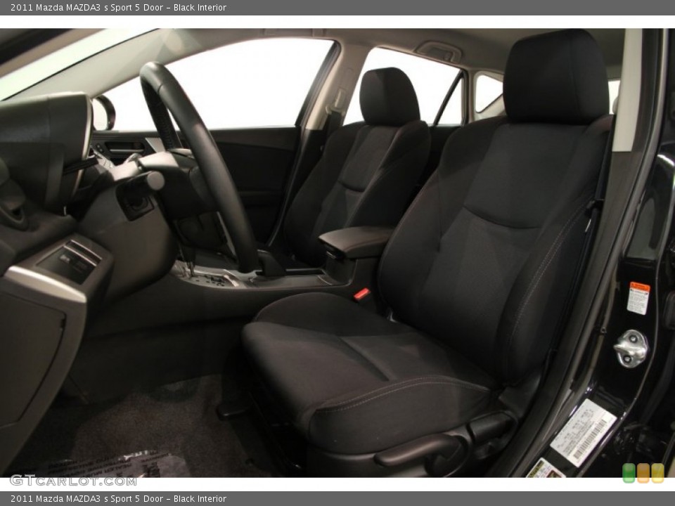 Black Interior Front Seat for the 2011 Mazda MAZDA3 s Sport 5 Door #83214153