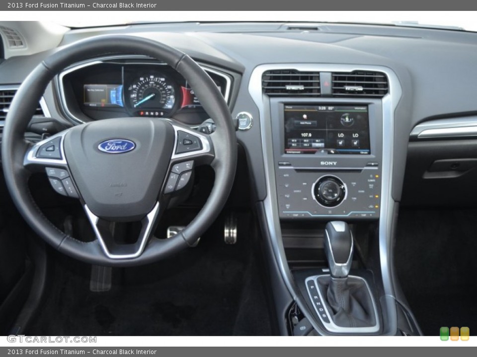 Charcoal Black Interior Dashboard for the 2013 Ford Fusion Titanium #83218045