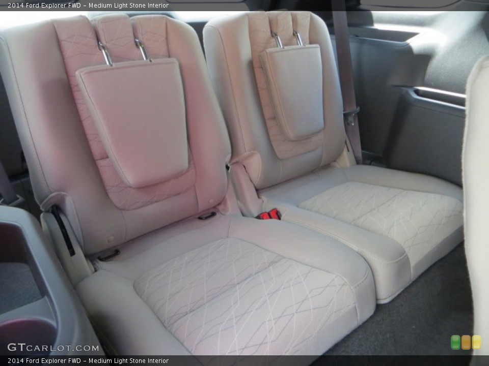 Medium Light Stone Interior Rear Seat for the 2014 Ford Explorer FWD #83221810