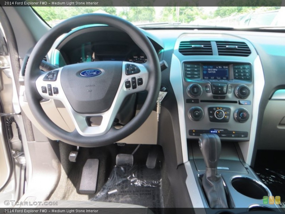 Medium Light Stone Interior Dashboard for the 2014 Ford Explorer FWD #83221942