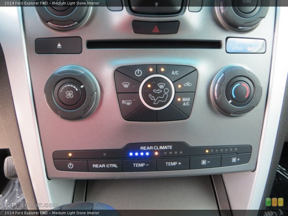 Medium Light Stone Interior Controls for the 2014 Ford Explorer FWD #83222017