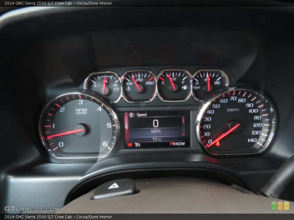 Cocoa/Dune Interior Gauges for the 2014 GMC Sierra 1500 SLT Crew Cab #83222109