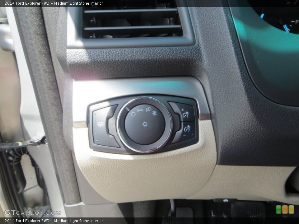 Medium Light Stone Interior Controls for the 2014 Ford Explorer FWD #83222110