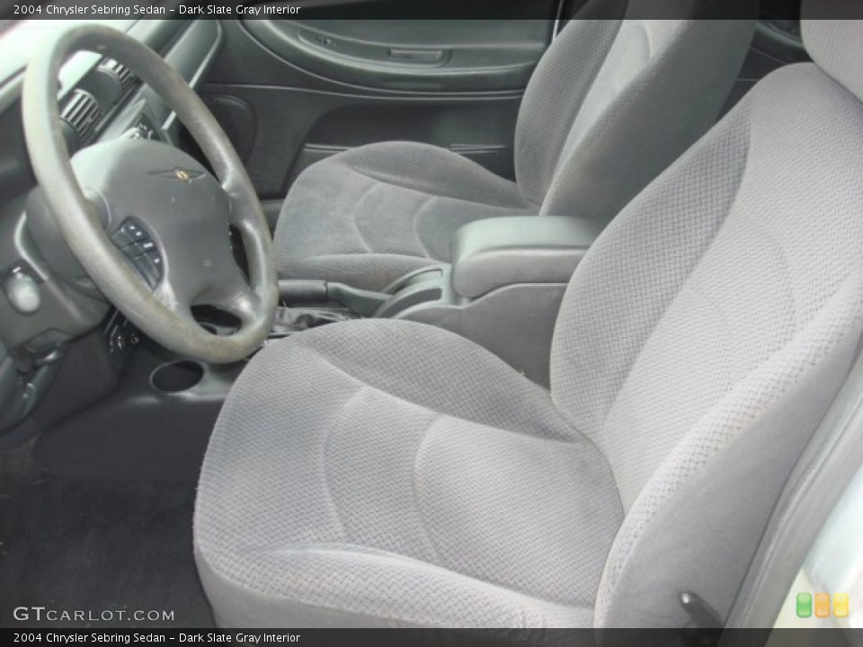 Dark Slate Gray Interior Front Seat for the 2004 Chrysler Sebring Sedan #83222387