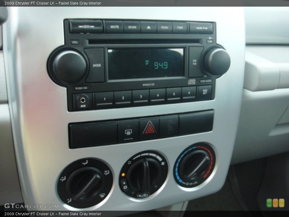 Pastel Slate Gray Interior Controls for the 2009 Chrysler PT Cruiser LX #83223545