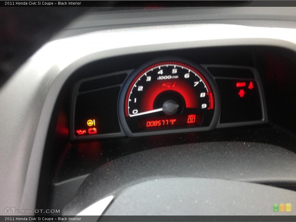 Black Interior Gauges for the 2011 Honda Civic Si Coupe #83224151