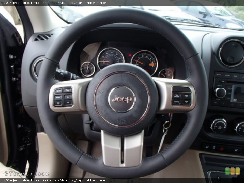 Dark Slate Gray/Light Pebble Interior Steering Wheel for the 2014 Jeep Patriot Limited 4x4 #83228447
