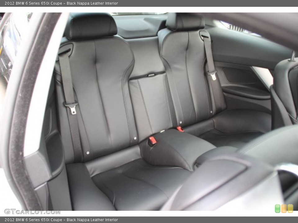 Black Nappa Leather Interior Rear Seat for the 2012 BMW 6 Series 650i Coupe #83230737