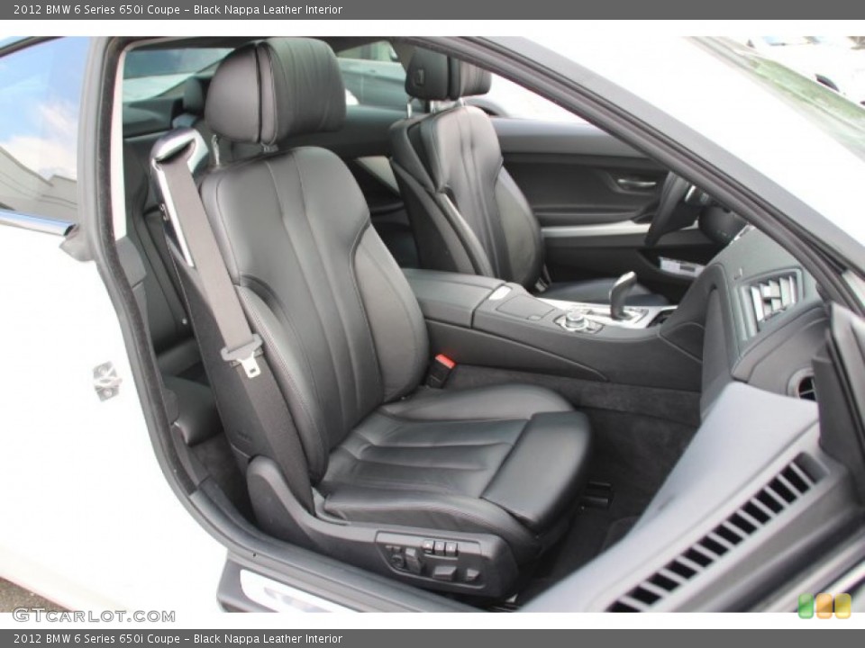 Black Nappa Leather Interior Front Seat for the 2012 BMW 6 Series 650i Coupe #83230796
