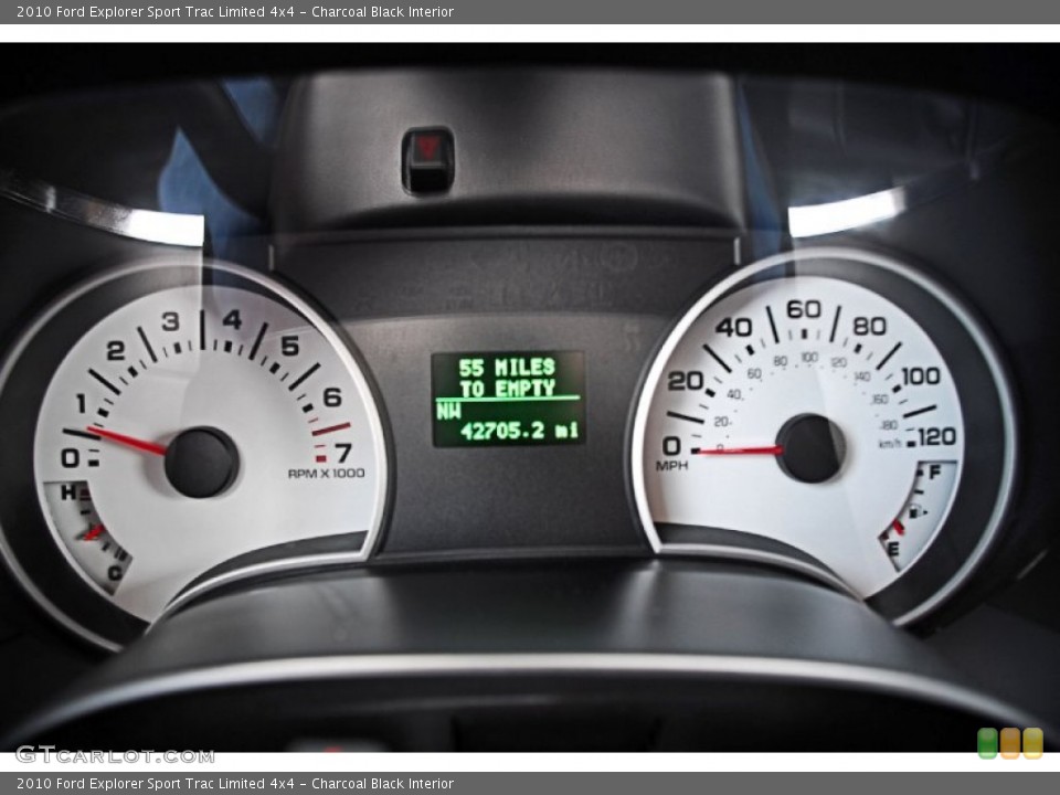 Charcoal Black Interior Gauges for the 2010 Ford Explorer Sport Trac Limited 4x4 #83231108