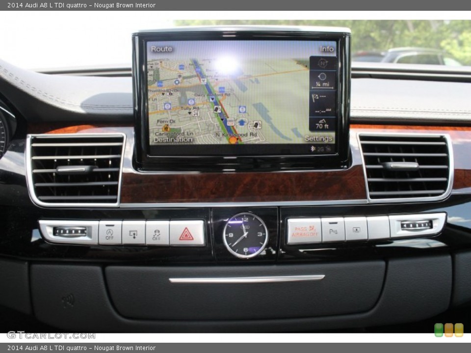 Nougat Brown Interior Navigation for the 2014 Audi A8 L TDI quattro #83231693