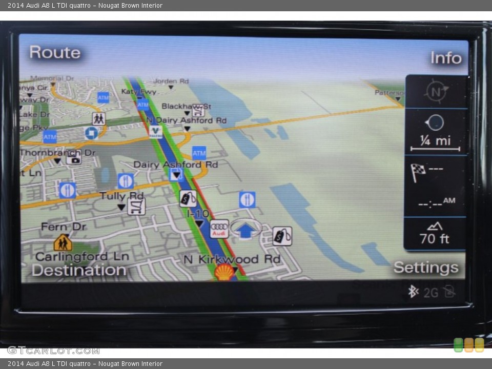 Nougat Brown Interior Navigation for the 2014 Audi A8 L TDI quattro #83231713
