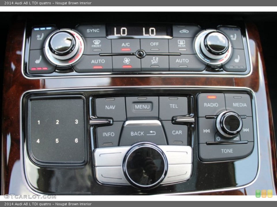 Nougat Brown Interior Controls for the 2014 Audi A8 L TDI quattro #83231772