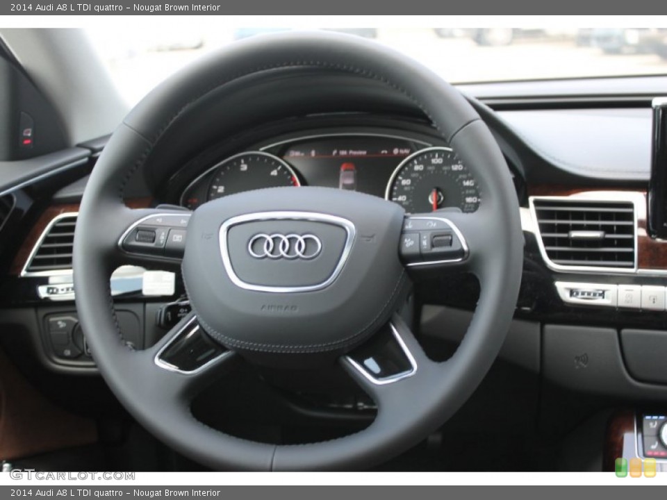 Nougat Brown Interior Steering Wheel for the 2014 Audi A8 L TDI quattro #83232146