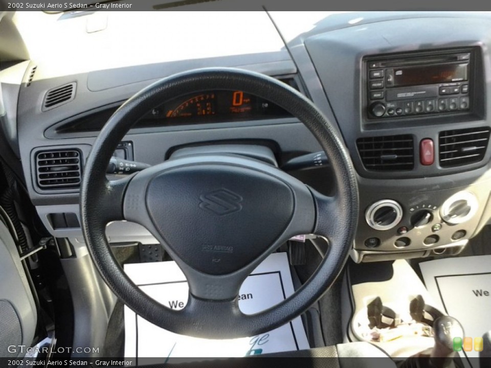 Gray Interior Steering Wheel for the 2002 Suzuki Aerio S Sedan #83236310