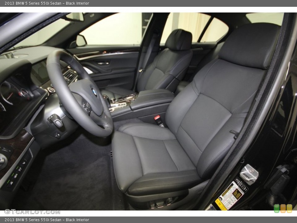 Black Interior Front Seat for the 2013 BMW 5 Series 550i Sedan #83239903