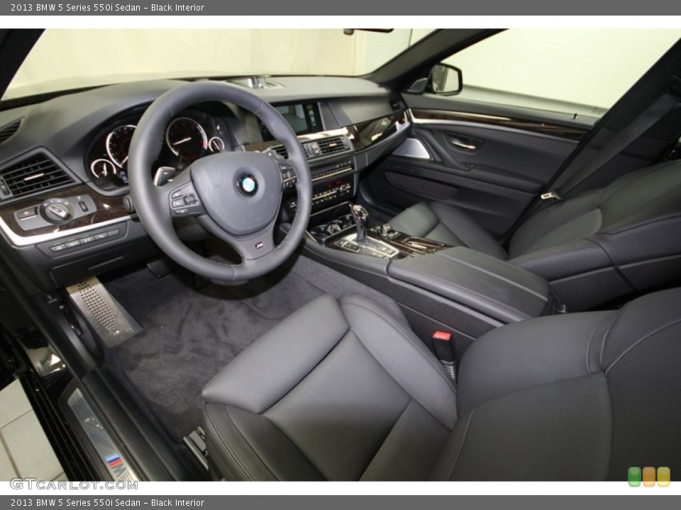 Black Interior Prime Interior for the 2013 BMW 5 Series 550i Sedan #83240065