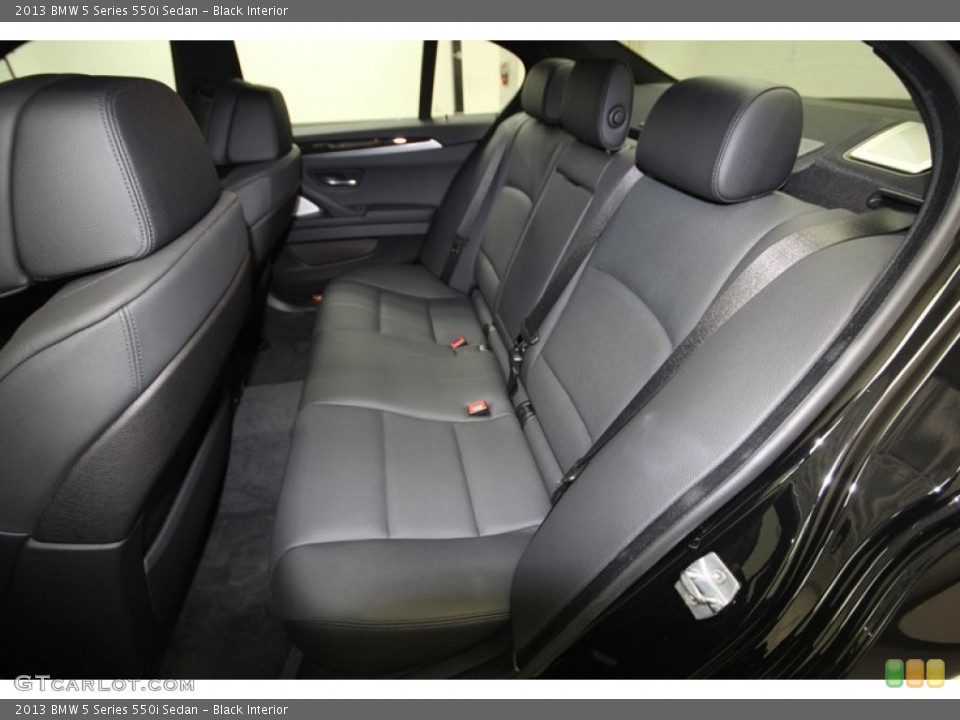 Black Interior Rear Seat for the 2013 BMW 5 Series 550i Sedan #83240089