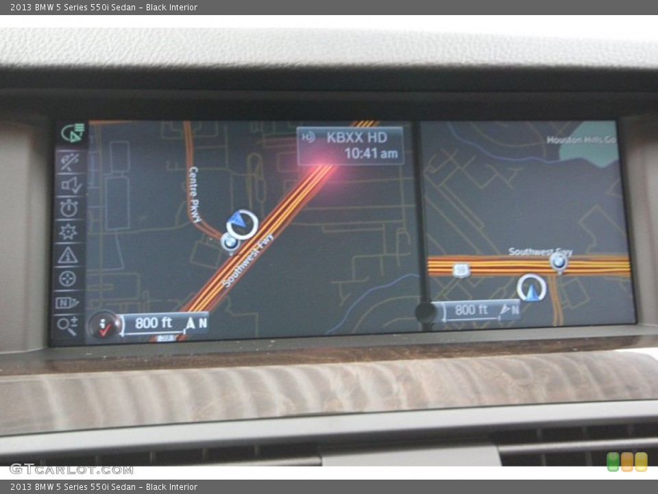 Black Interior Navigation for the 2013 BMW 5 Series 550i Sedan #83240249