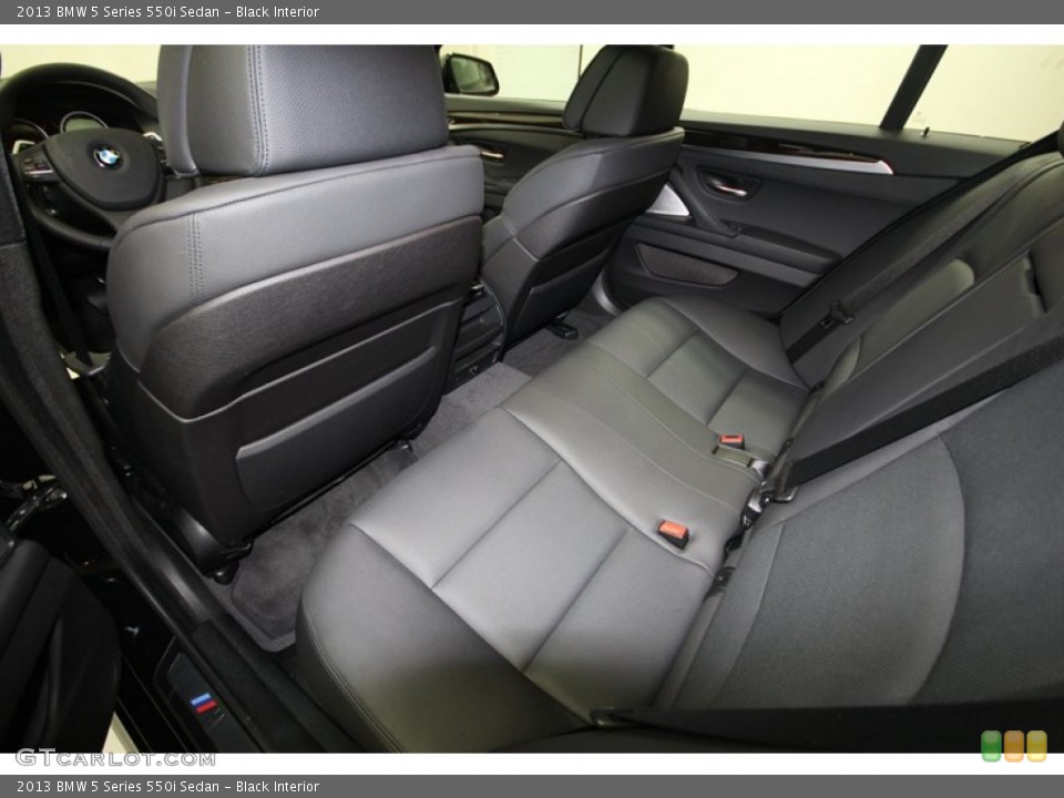 Black Interior Rear Seat for the 2013 BMW 5 Series 550i Sedan #83240495