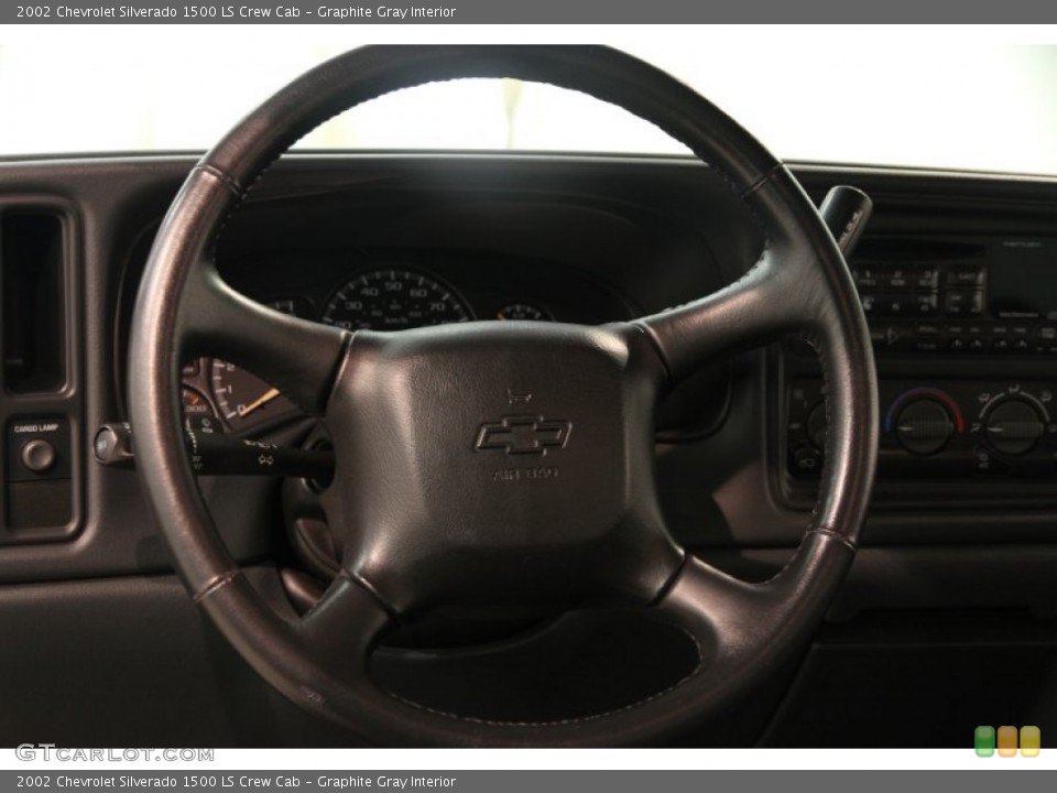 Graphite Gray Interior Steering Wheel for the 2002 Chevrolet Silverado 1500 LS Crew Cab #83245337