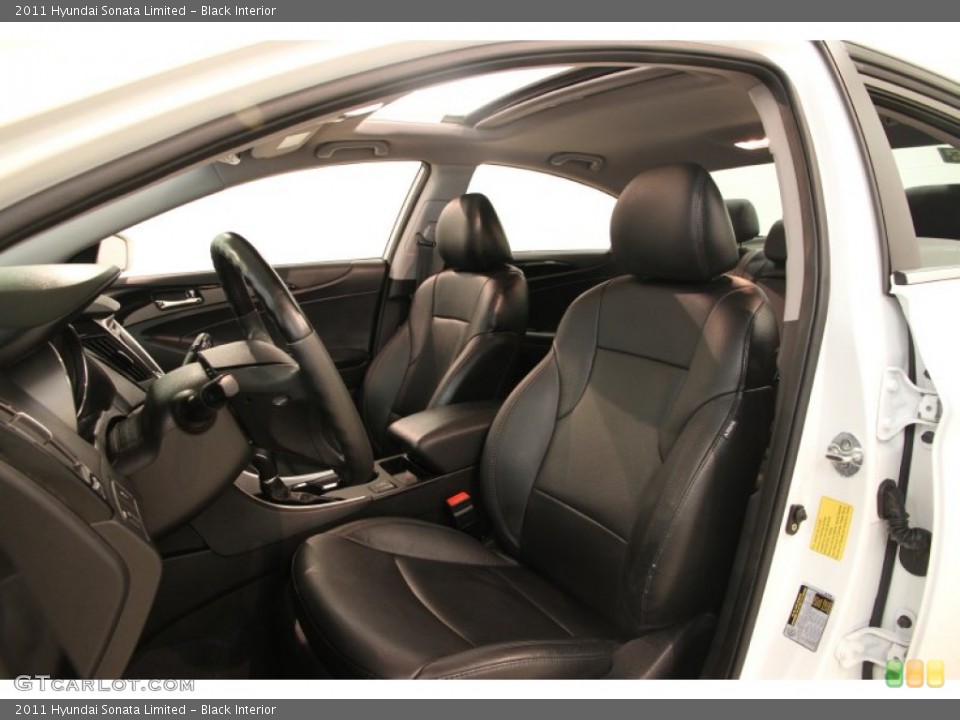 Black Interior Front Seat for the 2011 Hyundai Sonata Limited #83247022