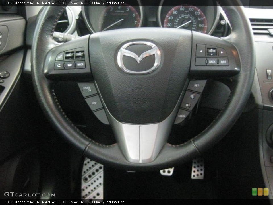 MAZDASPEED Black/Red Interior Steering Wheel for the 2012 Mazda MAZDA3 MAZDASPEED3 #83251355