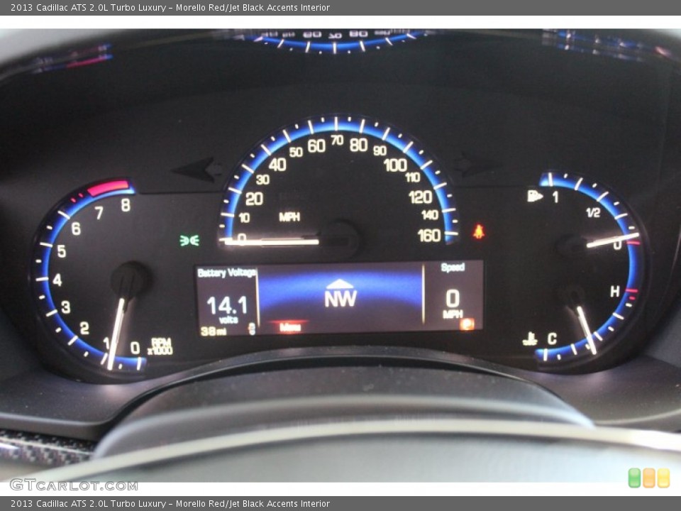 Morello Red/Jet Black Accents Interior Gauges for the 2013 Cadillac ATS 2.0L Turbo Luxury #83259065