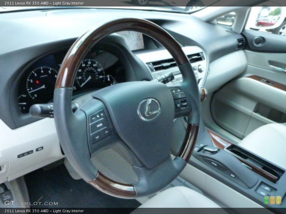 Light Gray Interior Steering Wheel for the 2011 Lexus RX 350 AWD #83260049