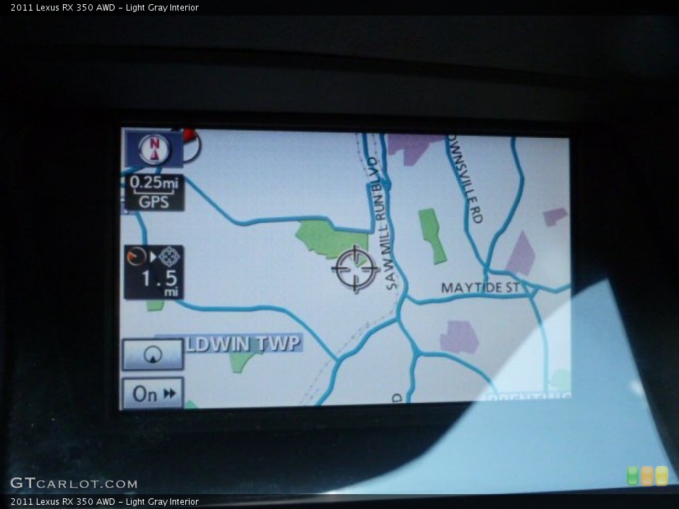 Light Gray Interior Navigation for the 2011 Lexus RX 350 AWD #83260060