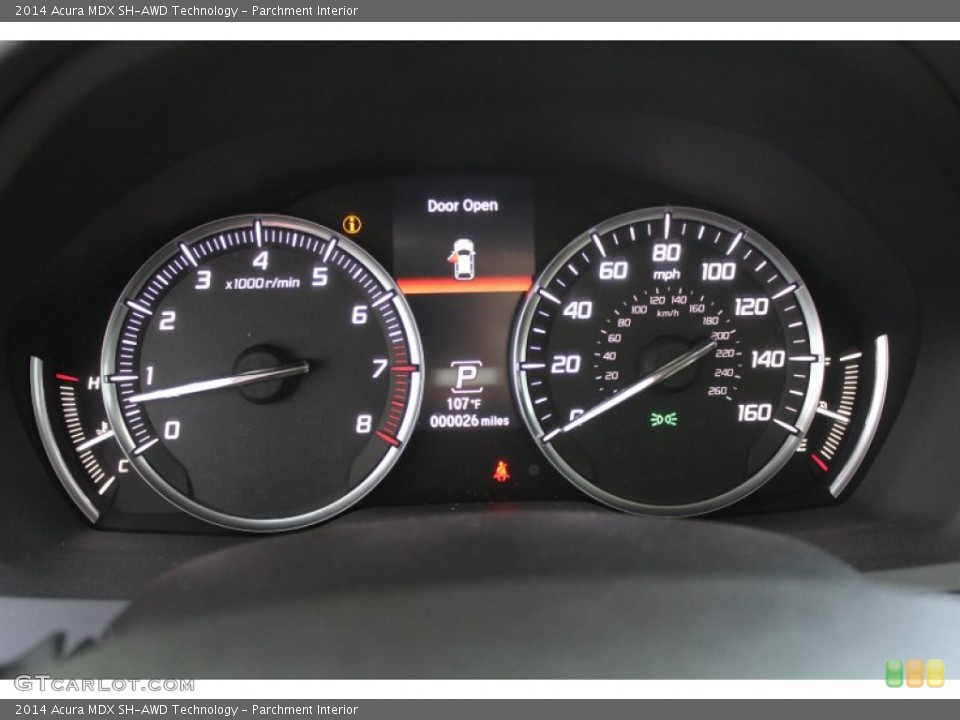 Parchment Interior Gauges for the 2014 Acura MDX SH-AWD Technology #83261096