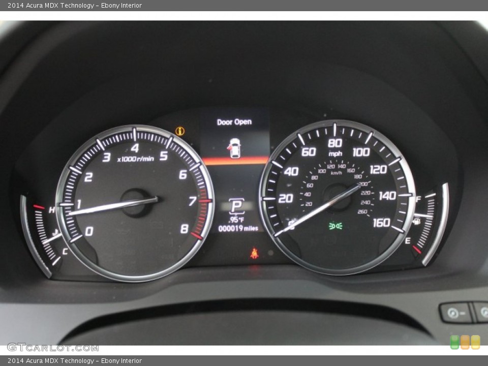 Ebony Interior Gauges for the 2014 Acura MDX Technology #83261345