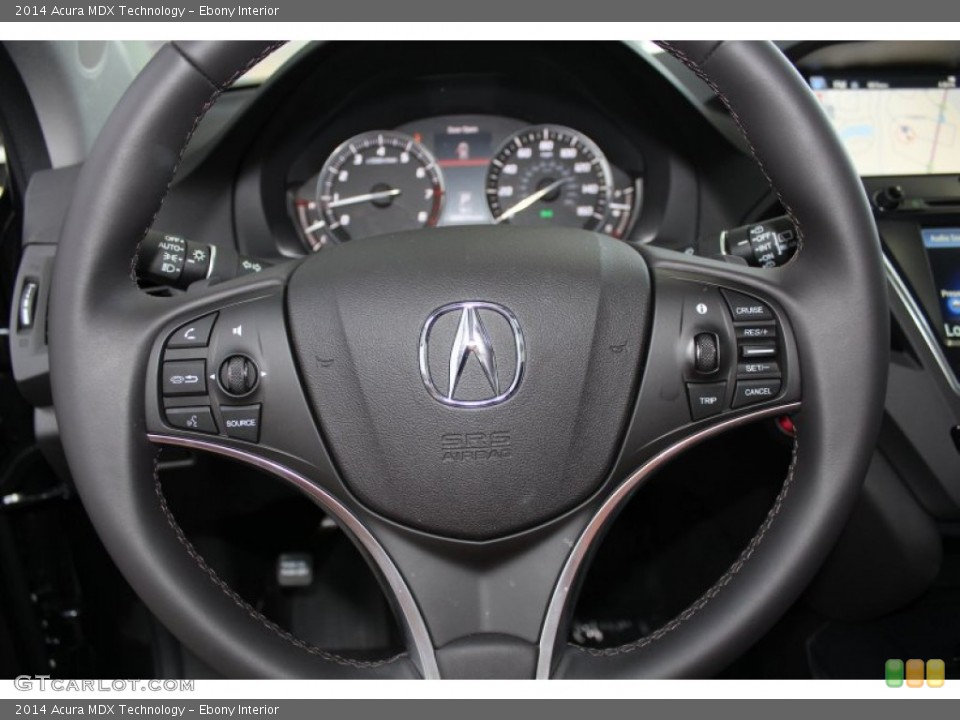 Ebony Interior Steering Wheel for the 2014 Acura MDX Technology #83261351