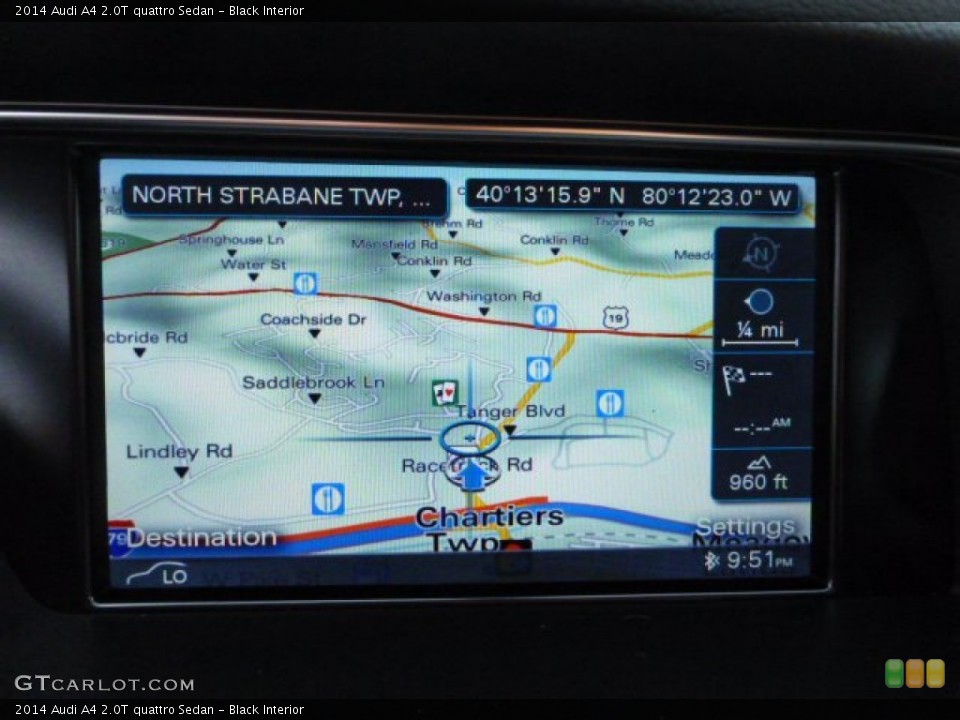 Black Interior Navigation for the 2014 Audi A4 2.0T quattro Sedan #83265078