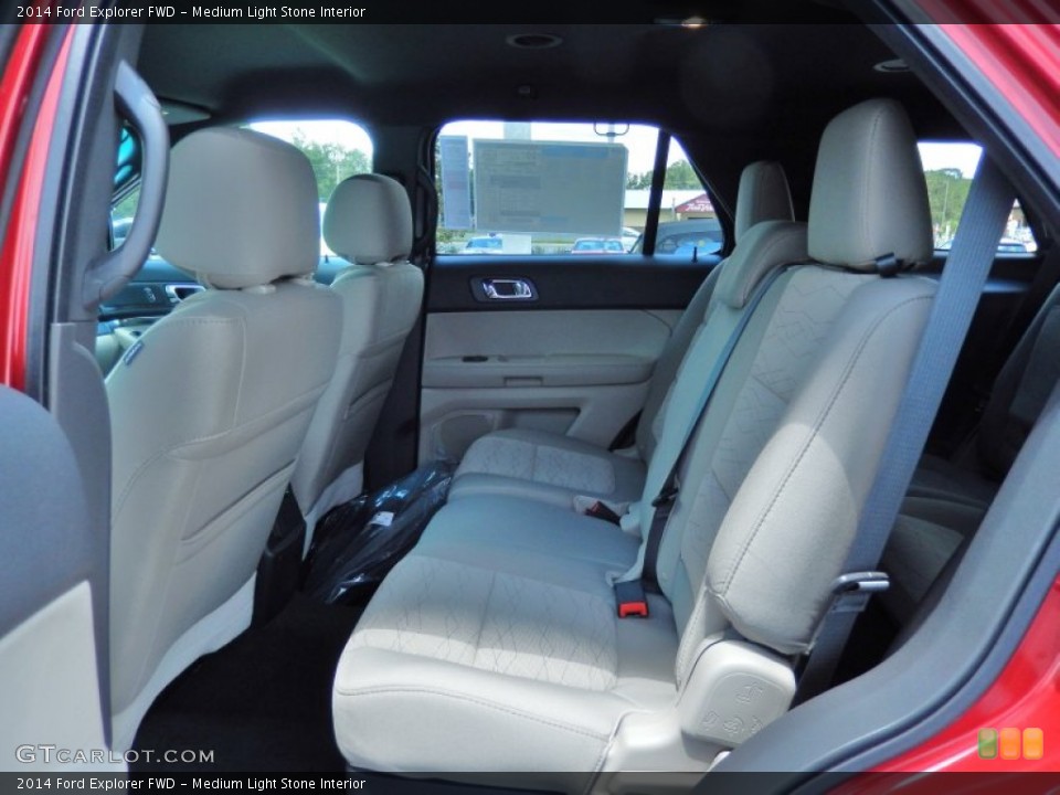 Medium Light Stone Interior Rear Seat for the 2014 Ford Explorer FWD #83269402