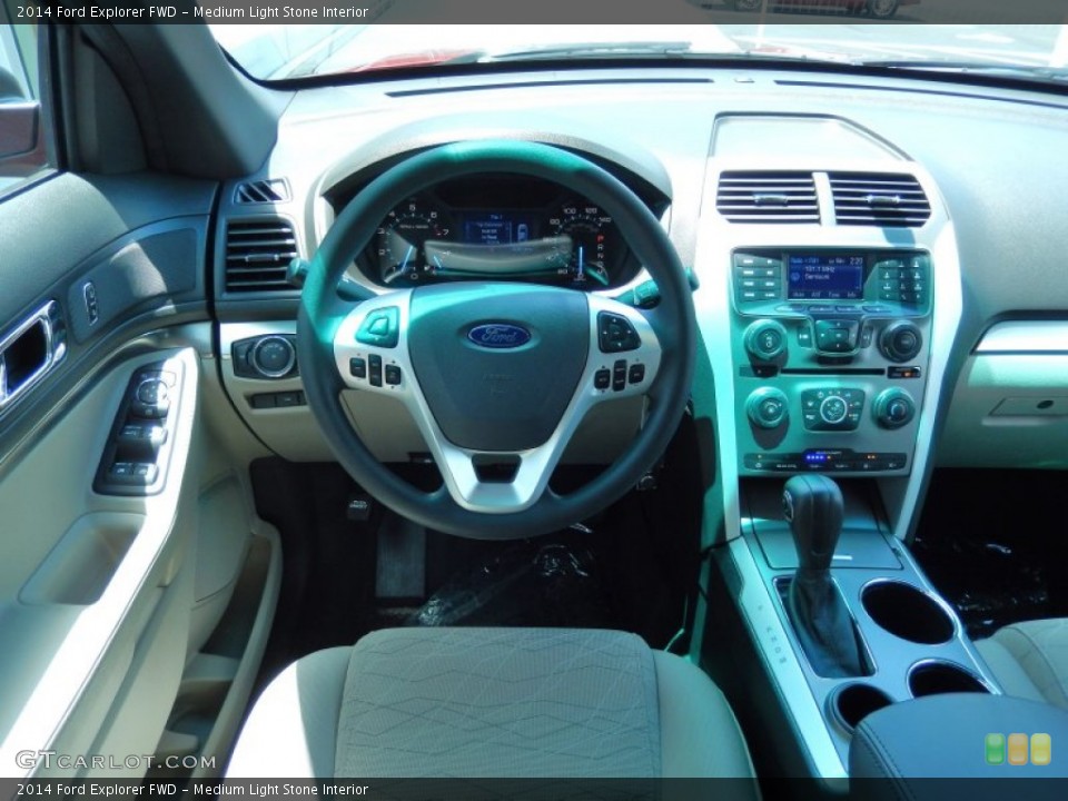 Medium Light Stone Interior Dashboard for the 2014 Ford Explorer FWD #83269444