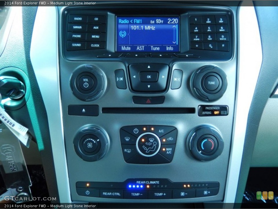 Medium Light Stone Interior Controls for the 2014 Ford Explorer FWD #83269489