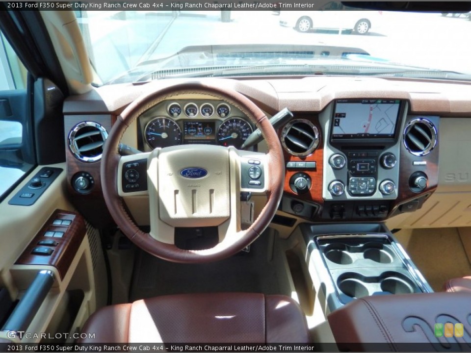 King Ranch Chaparral Leather/Adobe Trim Interior Dashboard for the 2013 Ford F350 Super Duty King Ranch Crew Cab 4x4 #83271688