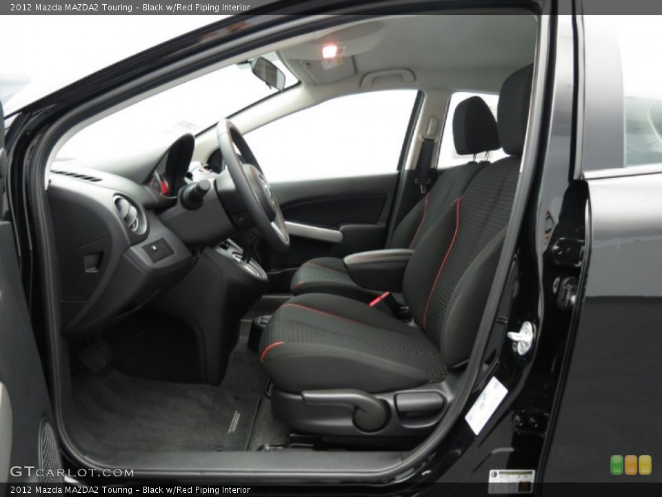 Black w/Red Piping 2012 Mazda MAZDA2 Interiors