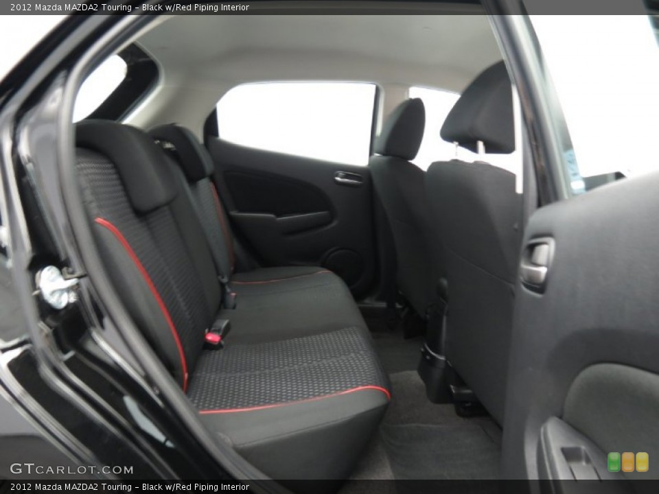Black w/Red Piping Interior Rear Seat for the 2012 Mazda MAZDA2 Touring #83273415