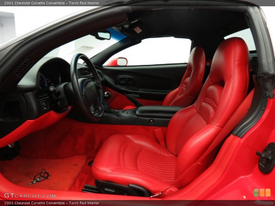 Torch Red Interior Front Seat for the 2001 Chevrolet Corvette Convertible #83273799