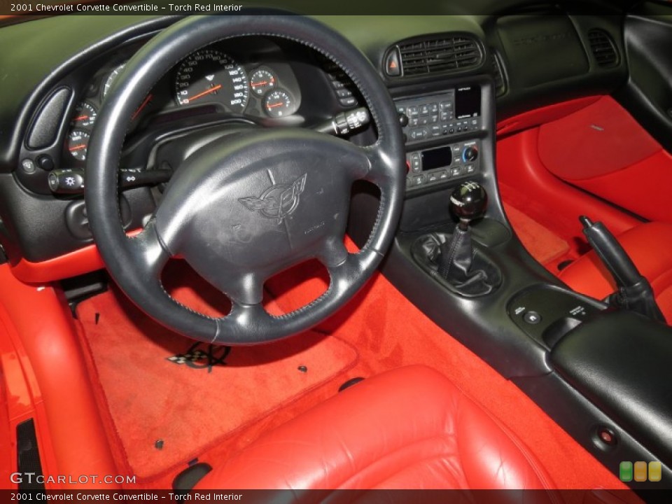 Torch Red Interior Steering Wheel for the 2001 Chevrolet Corvette Convertible #83273820
