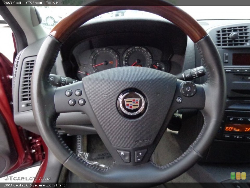 Ebony Interior Steering Wheel for the 2003 Cadillac CTS Sedan #83275628