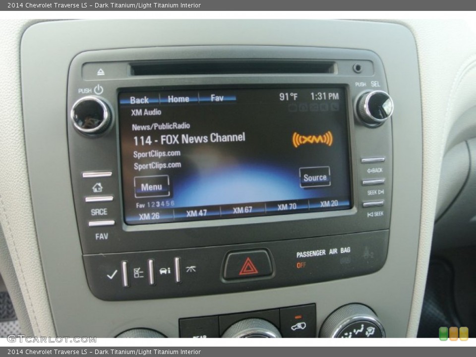 Dark Titanium/Light Titanium Interior Controls for the 2014 Chevrolet Traverse LS #83276135