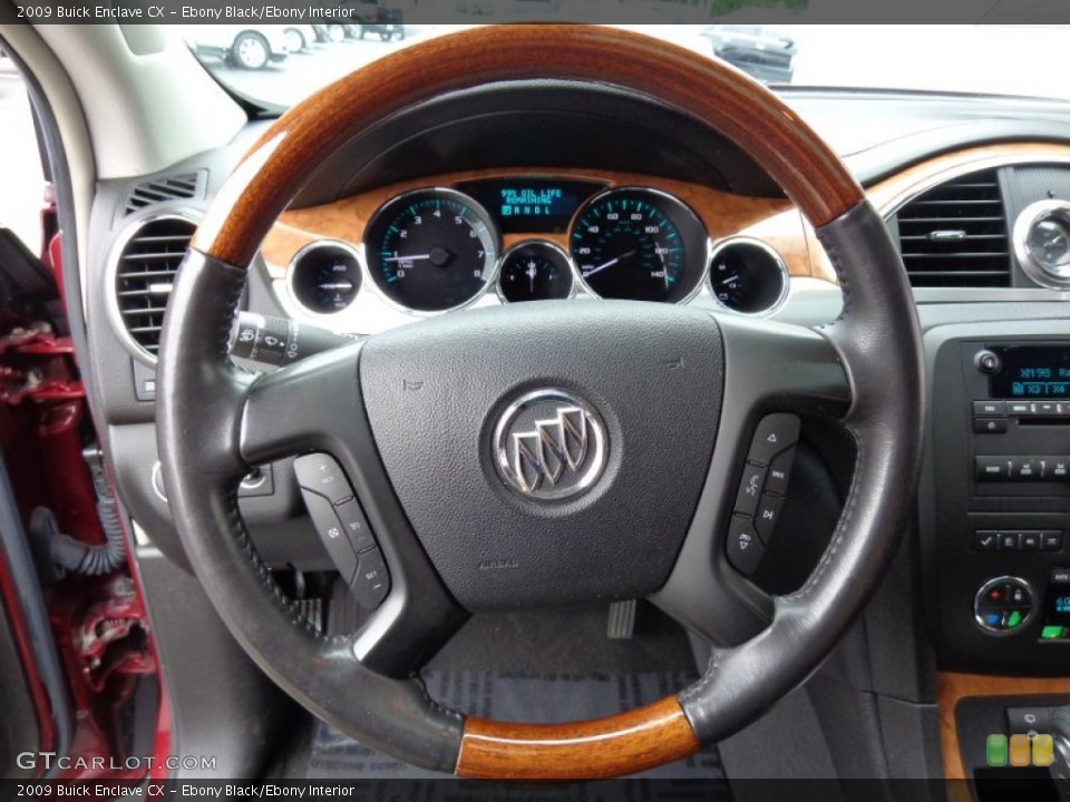 Ebony Black/Ebony Interior Steering Wheel for the 2009 Buick Enclave CX #83276736