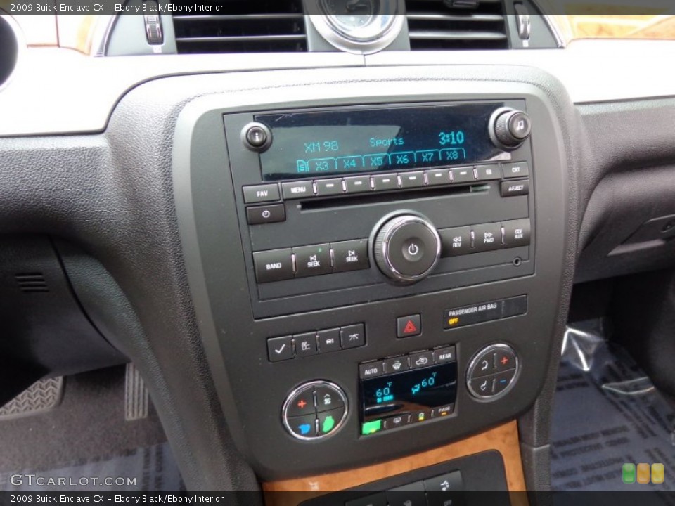 Ebony Black/Ebony Interior Controls for the 2009 Buick Enclave CX #83276788